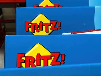 Fritz-Logo auf Verpackungen in einem Geschäft.