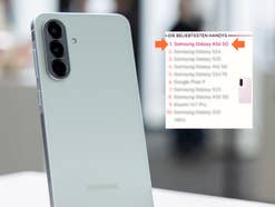 Das Galaxy A56 als beliebtestes Smartphone einer Liste