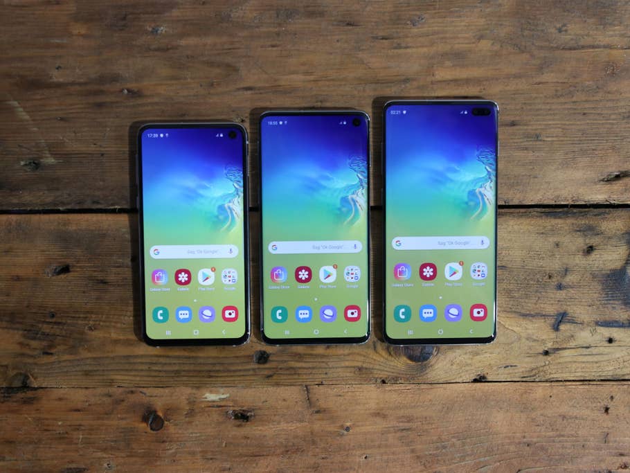 Foto vom Vergleich der Galaxy S10 Reihe