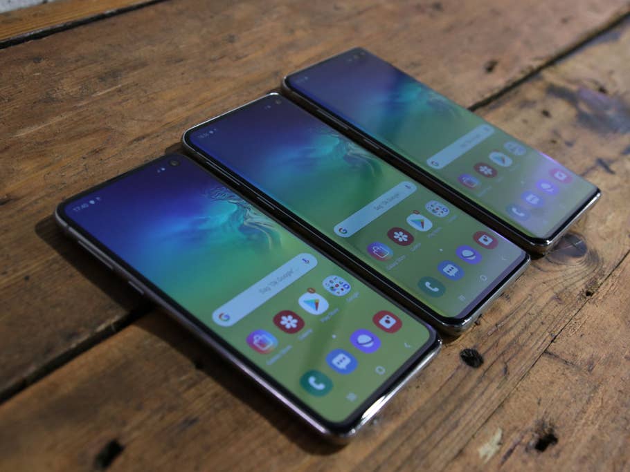 Foto vom Vergleich der Galaxy S10 Reihe