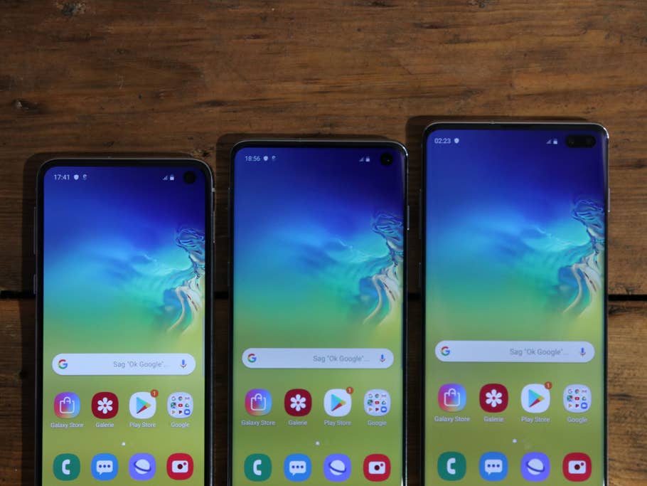 Foto vom Vergleich der Galaxy S10 Reihe