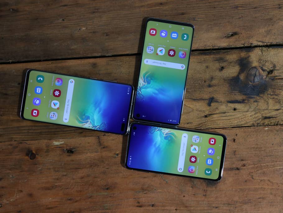 Foto vom Vergleich der Galaxy S10 Reihe