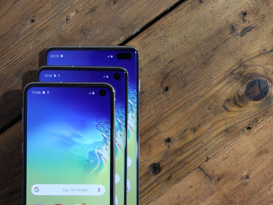 Foto vom Vergleich der Galaxy S10 Reihe