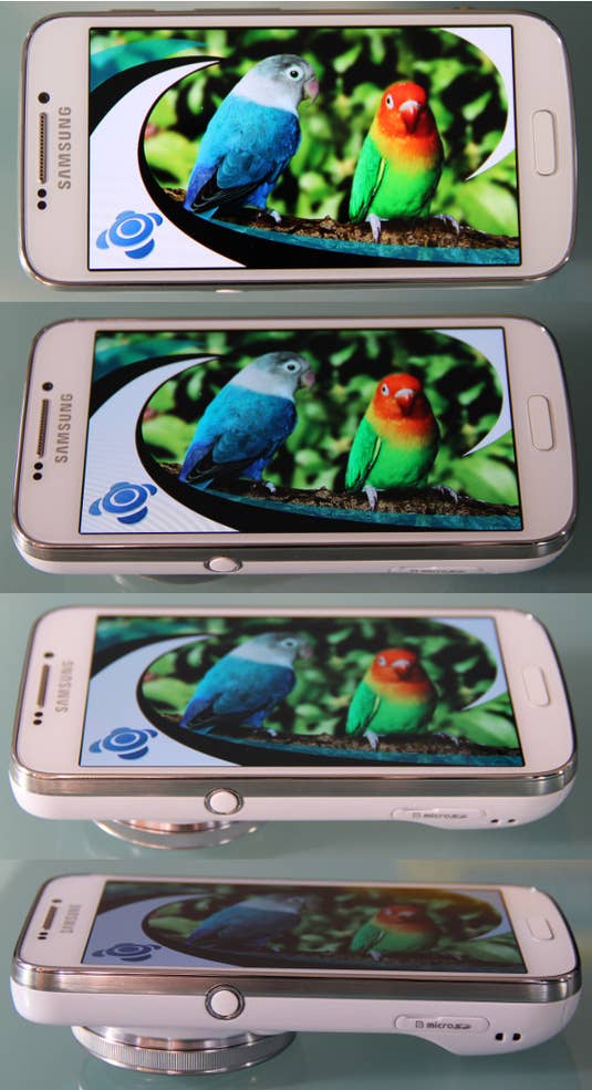 Galaxy S4 Zoom Blickwinkelstabilität.