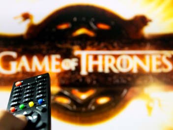 Game of Thrones-Logo auf einem Fernseher