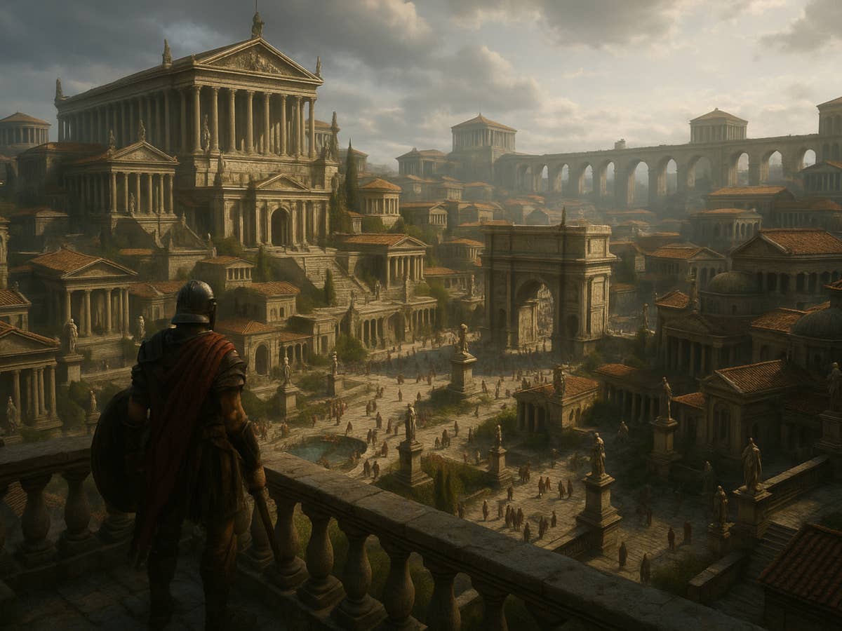 A man looking over an empire