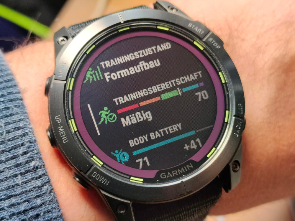 Garmin Enduro 2 - Widget-Übersicht.