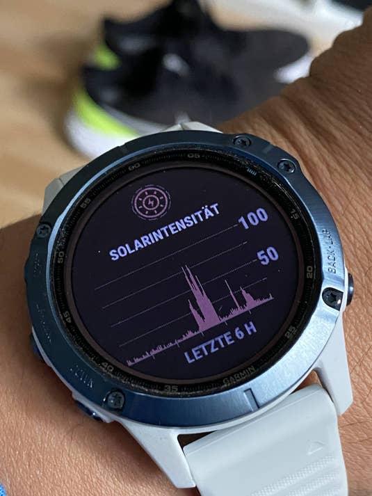 garmin Fenix 6 Pro Solarintensität