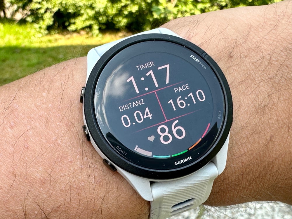 Workout-Modus auf der Garmin Forerunner 265.