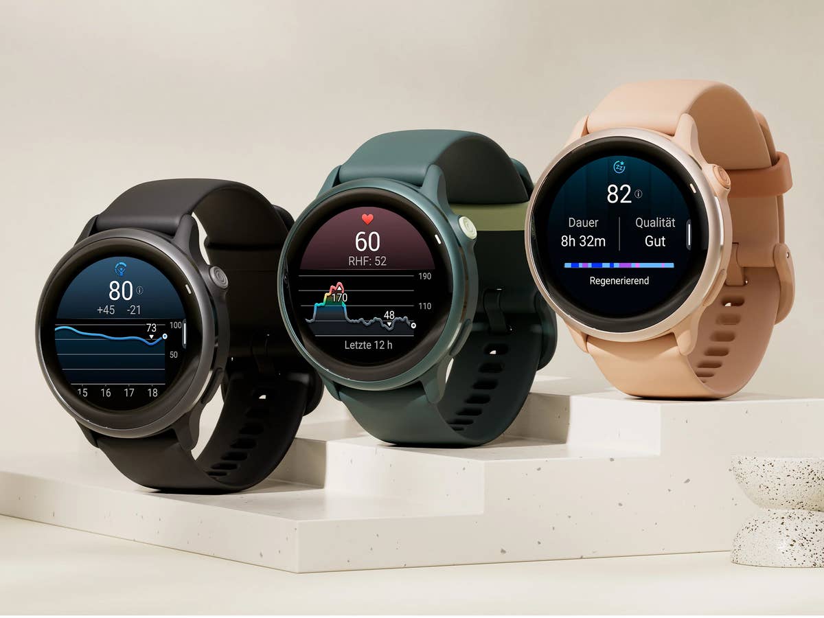 Garmin Vivoactive 6 in drei Farben.