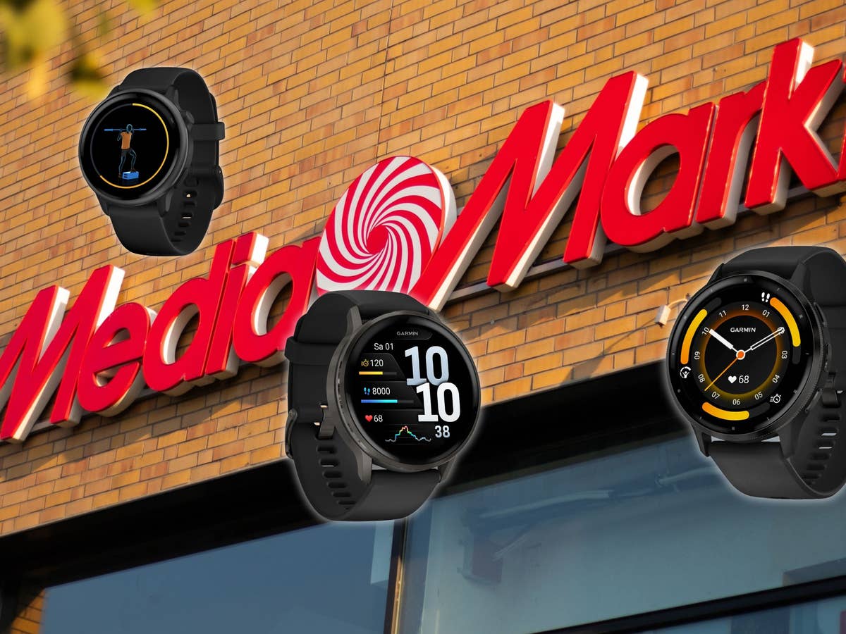 Garmin-Smartwatches mit Mehrwertsteuer-Rabatt bei MediaMarkt Garmin-Smartwatches vor einem MediaMarkt-Logo