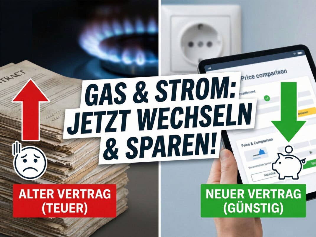 Gas- und Stromvertrag jetzt wechseln und sparen
