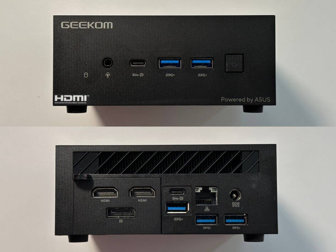 Geekom AS 6 Mini-PC Anschlüsse