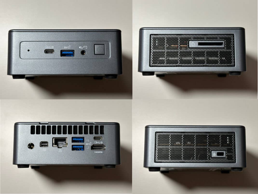 Die Anschlüsse des Mini-PCs