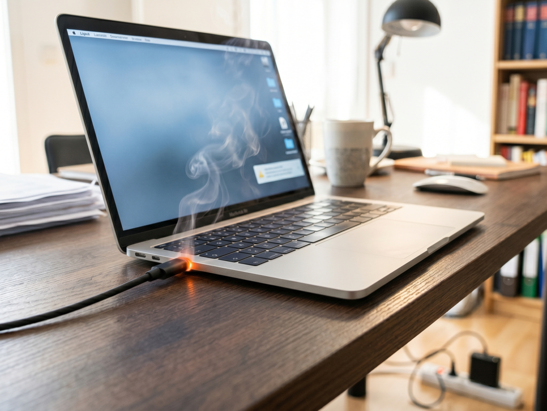 „Brandgefährlich“: Warum dein Laptop-Ladekabel jetzt zur Gefahr wird