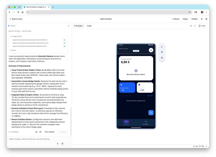 I am downloading an emulator of Google's AI Studio