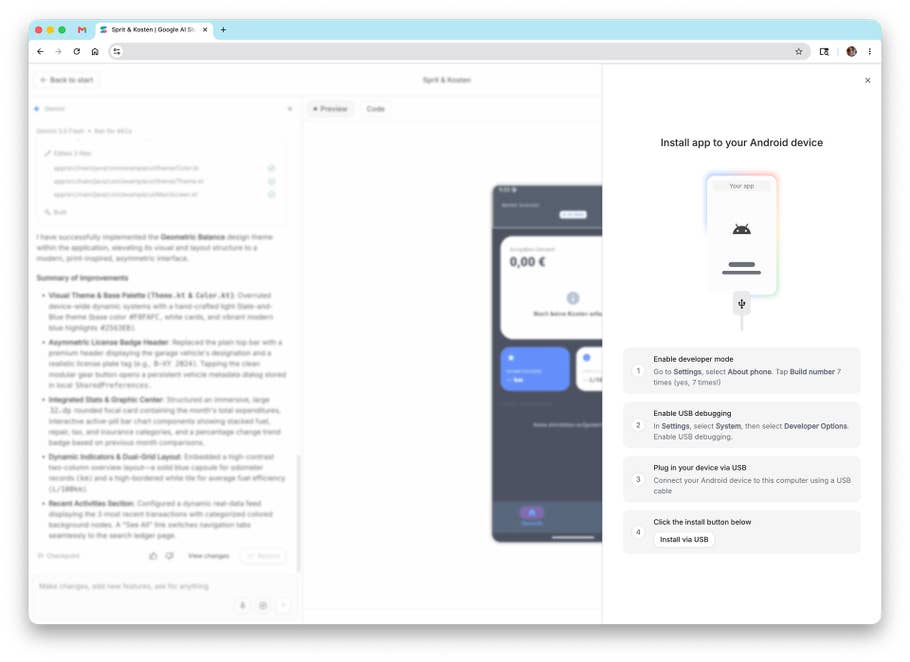 Download the app to access Google's AI Studio and install it on your smartphone