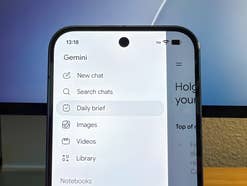 Google Gemini auf einem Smartphone mit geöffneter Navigation und ausgewähltem Daily Brief