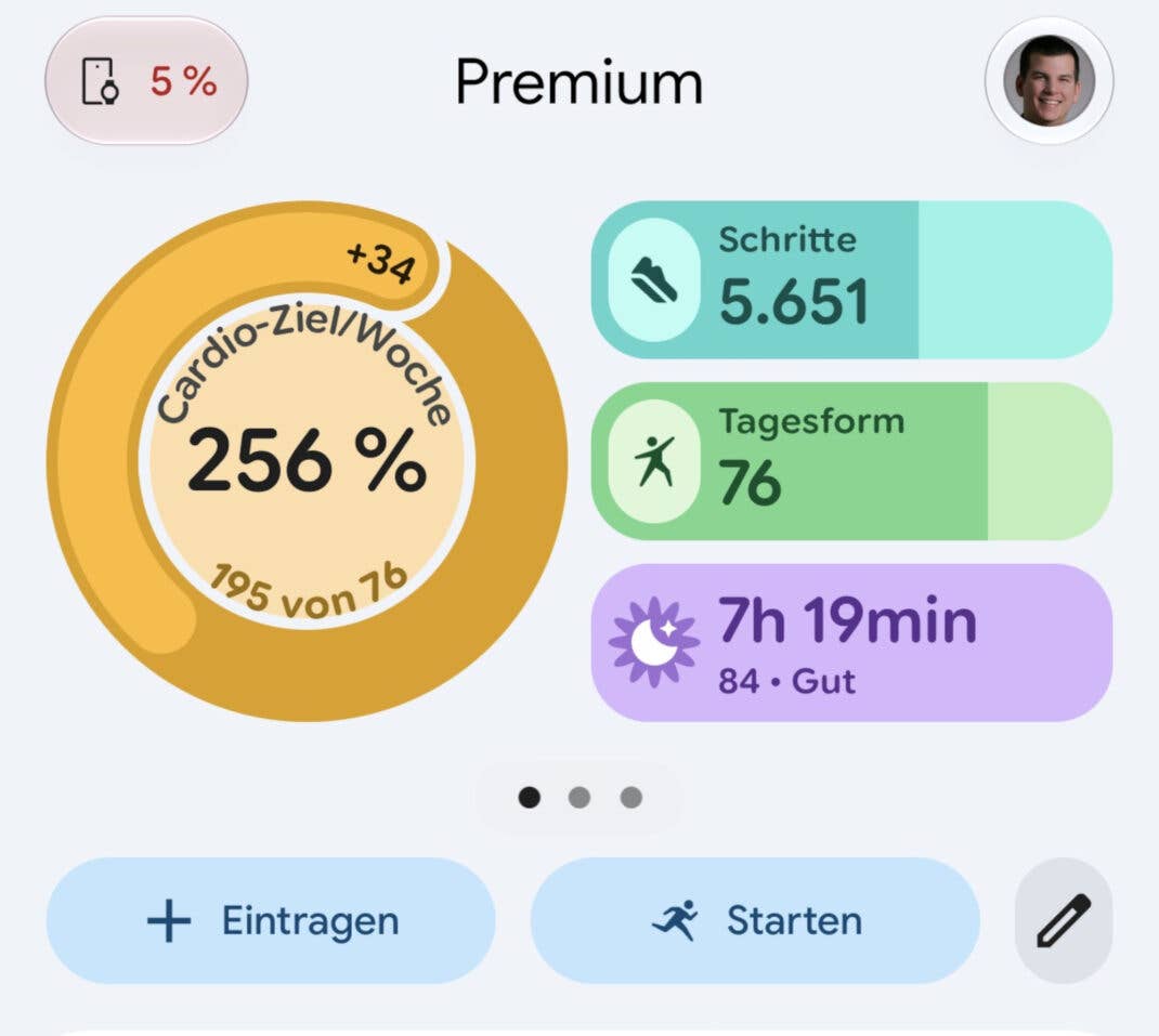 Google Health App mit Fitbit Air