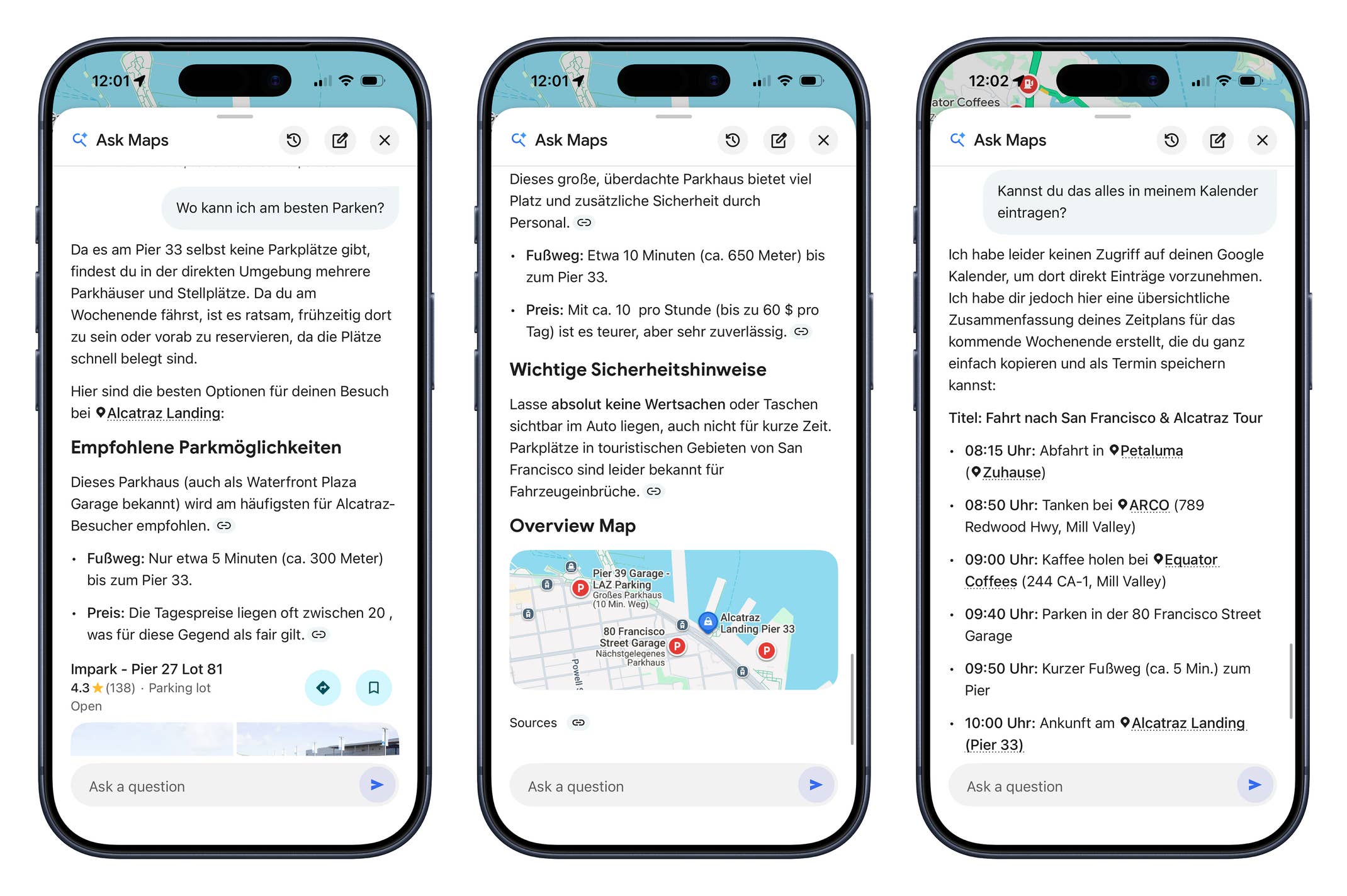 Ask Maps funktioniert wie viele bekannte Chatbots