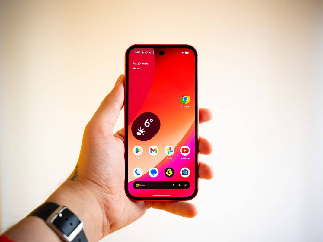 Das Display des Google Pixel 10a.