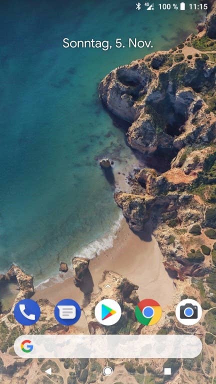 Google Pixel 2 im Test: Das Menü