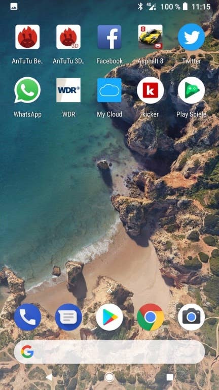 Google Pixel 2 im Test: Das Menü