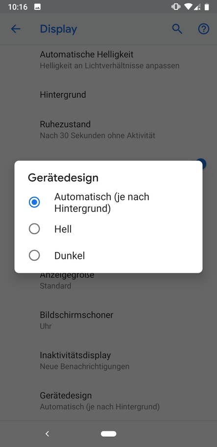 Google Pixel 3a Einstellungen