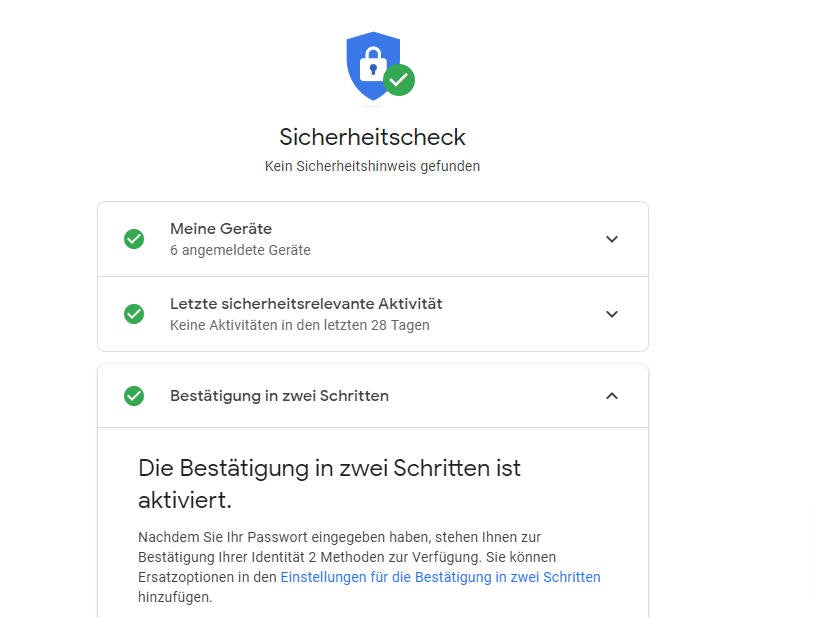 Google Sicherheitscheck