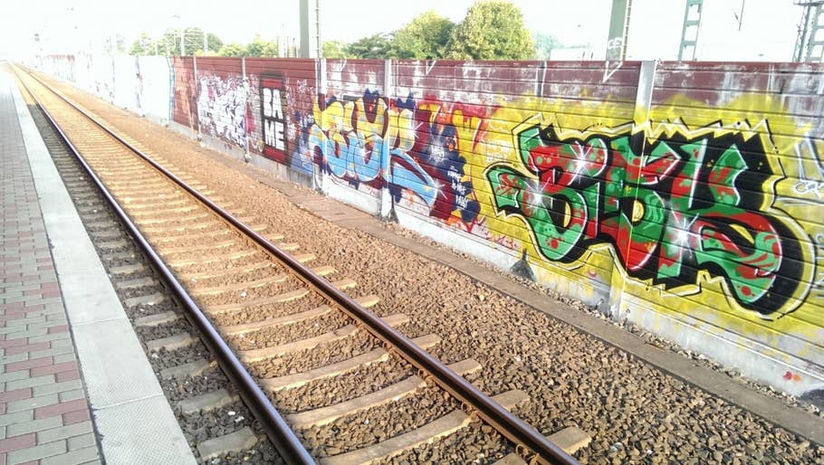 Graffiti am Gleis