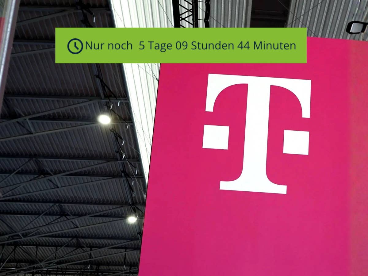 Telekom-Logo und daneben ein Countdown für einen bald ablaufenden Deal