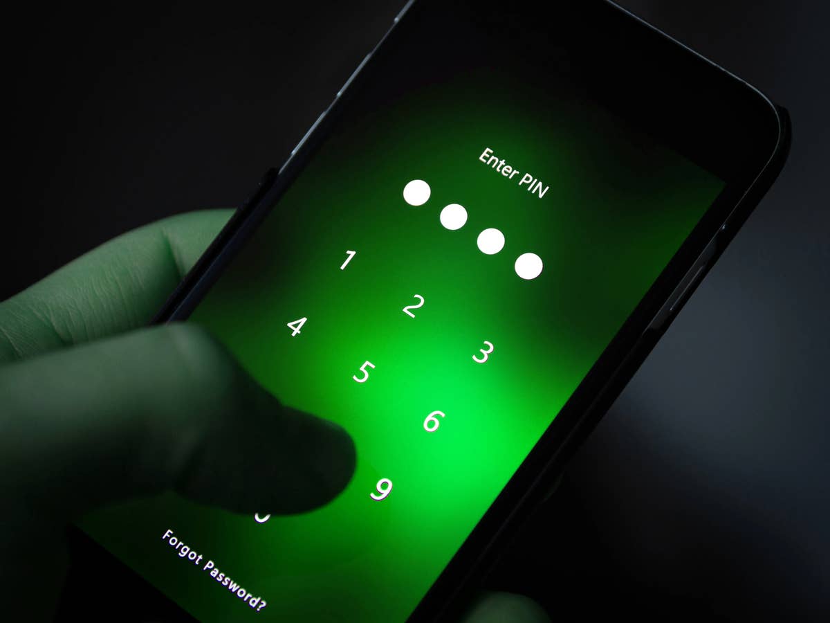 PIN-Eingabe auf einem Smartphone