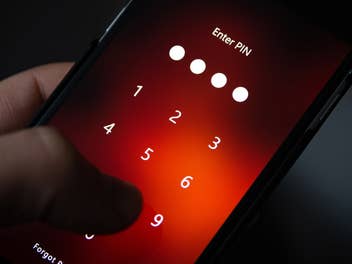 PIN-Eingabefeld auf einem Smartphone