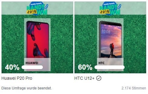 Handy-WM 2018 Finale Huawei P20 Pro vs. HTC U12+