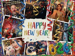 Collage aus acht Silvester-Bildern.