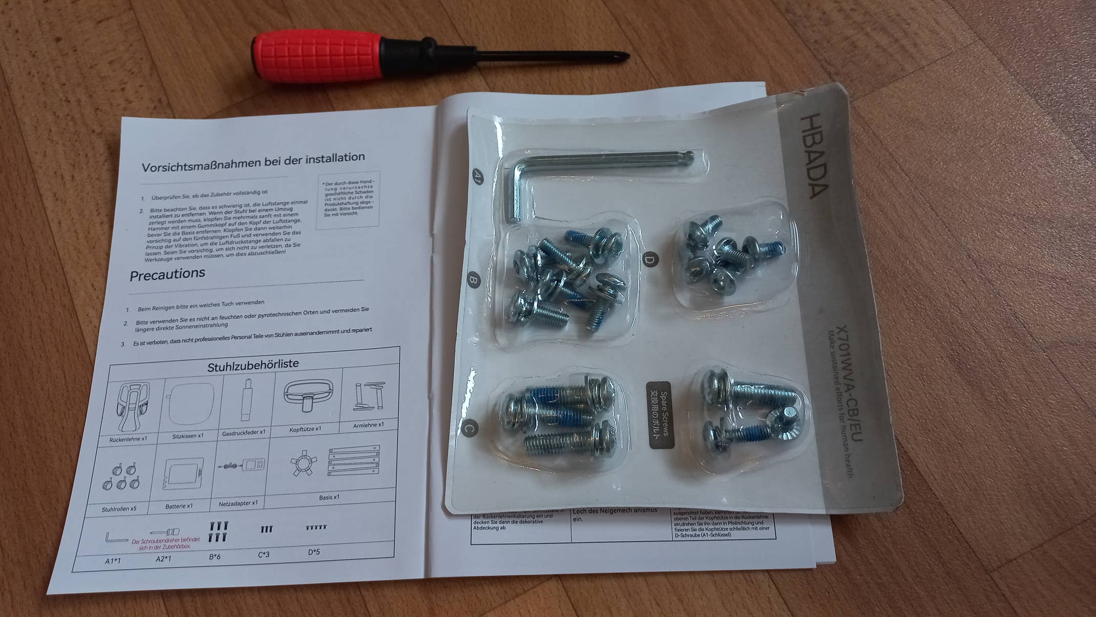 Hbada X7 Anleitung
