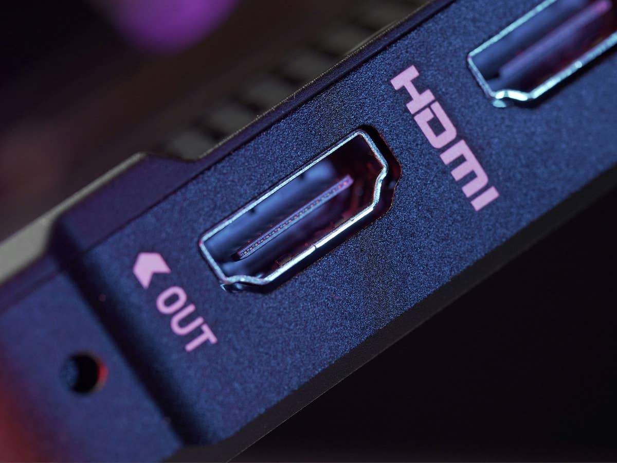 HDMI-Schnittstelle an einem Fernseher