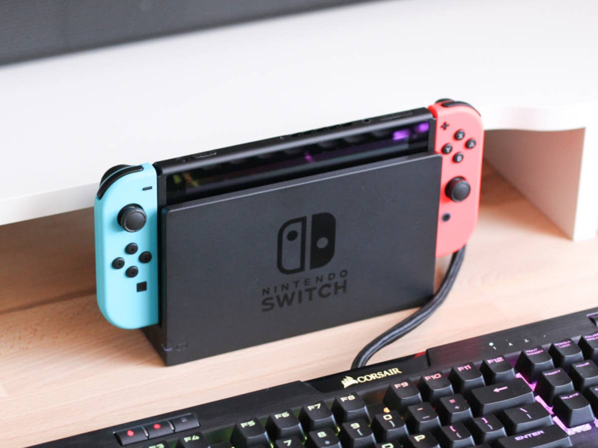 Eine Nintendo Switch Konsole.
