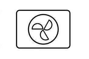 Heißluft-Symbol