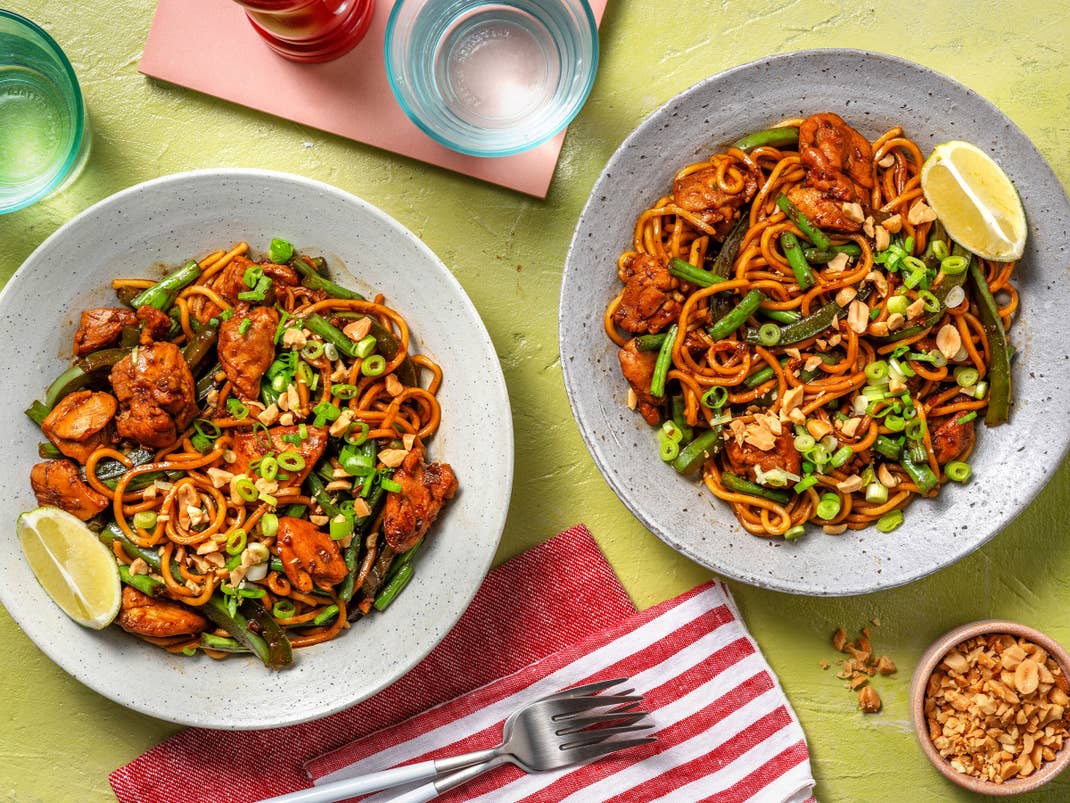 HelloFresh-Menü mit Asia-Nudeln