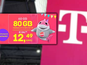 High Mobile 80 GB Angebot, daneben das Telekom-Logo