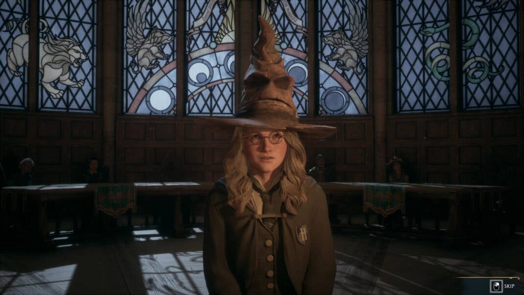 Der sprechende Hut in Hogwarts Legacy.