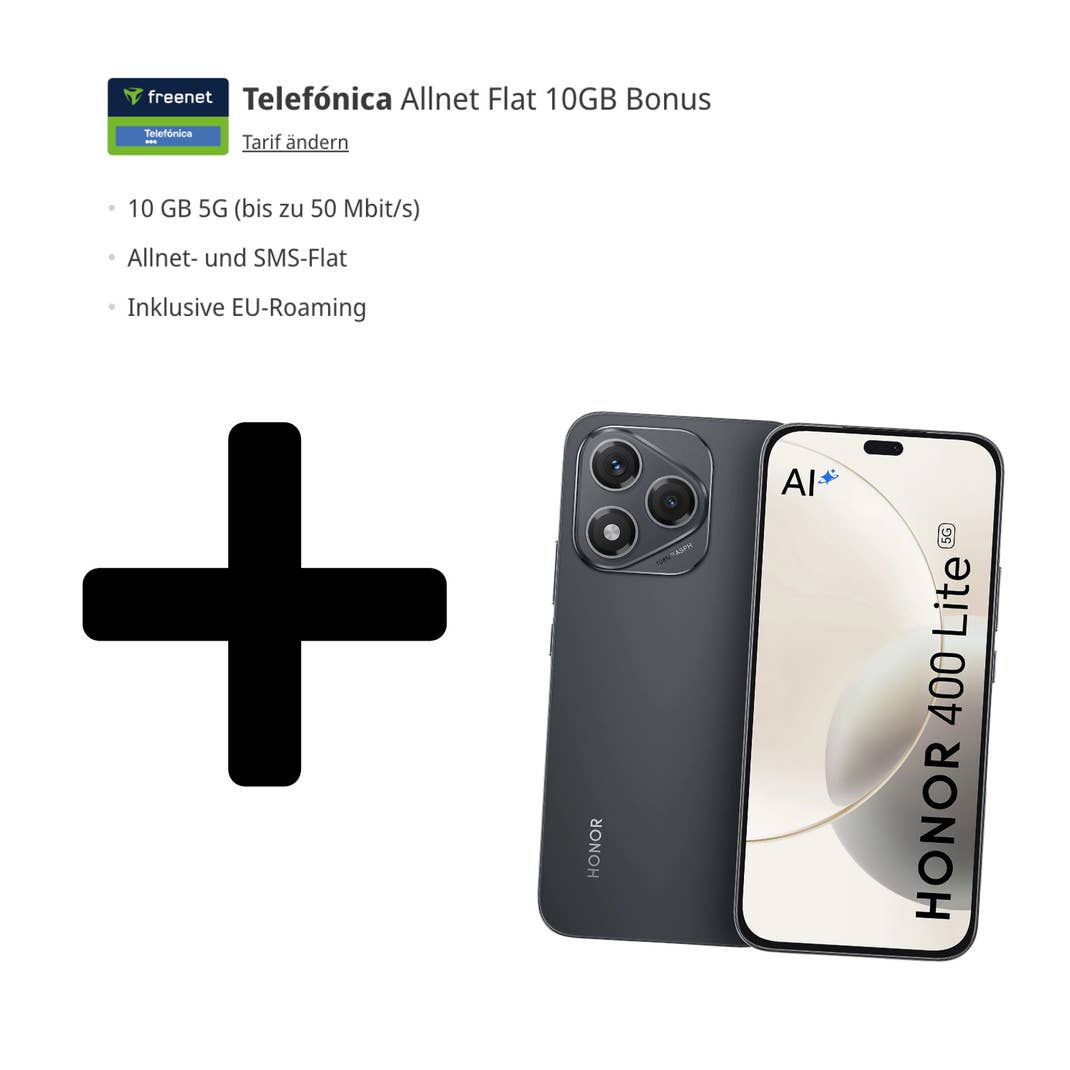 Honor 400 Lite mit 10-GB-Tarif im Telefonica-Netz