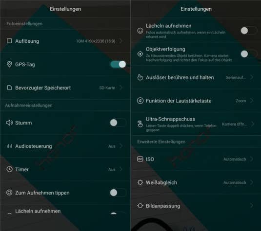 Honor 4x Kamera-Einstellung Honor 4x Kamera-Einstellung