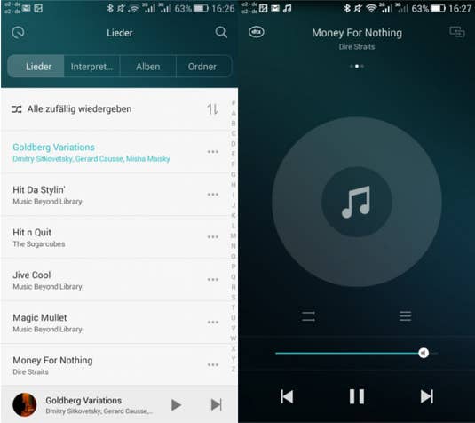 Honor 4x Musik-Einstellung Honor 4x Musik-Einstellung