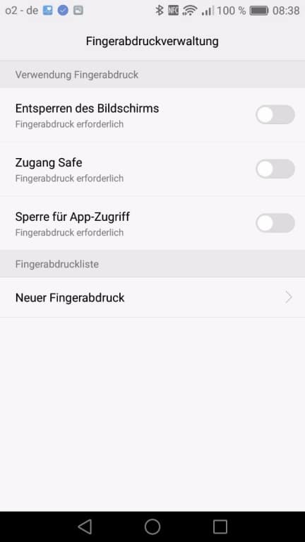 Honor 8 Menü und Einstellungen