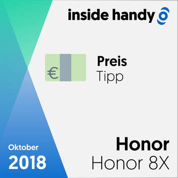 EinTestsiegel, das das Honor 8X mit einem guten Preis-Leistungs-Verhältnis auszeichnet