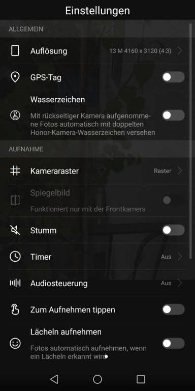 Honor 9 Lite im Test: Kamera-App und Frontkamera