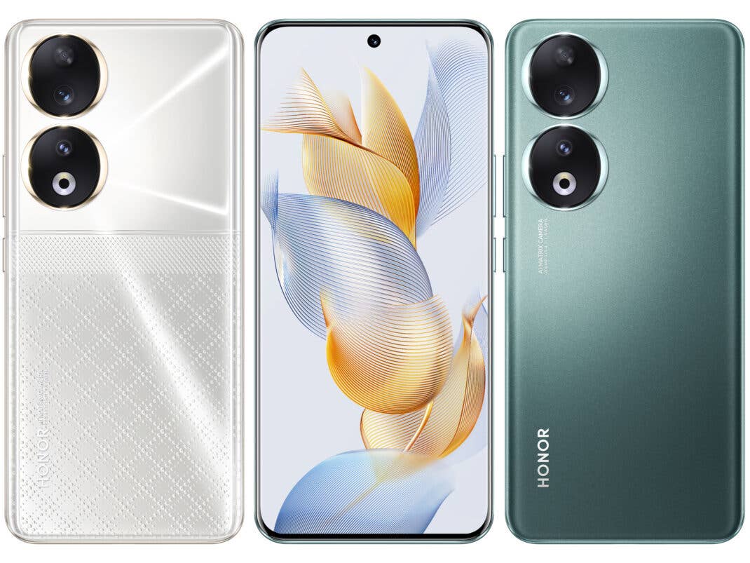 Das Honor 90 in Grün und Silber