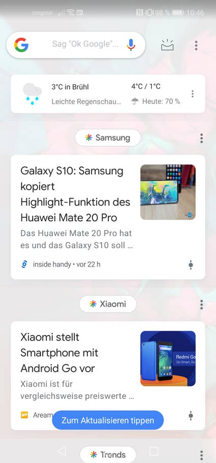 Honor View 20 Newsfeed